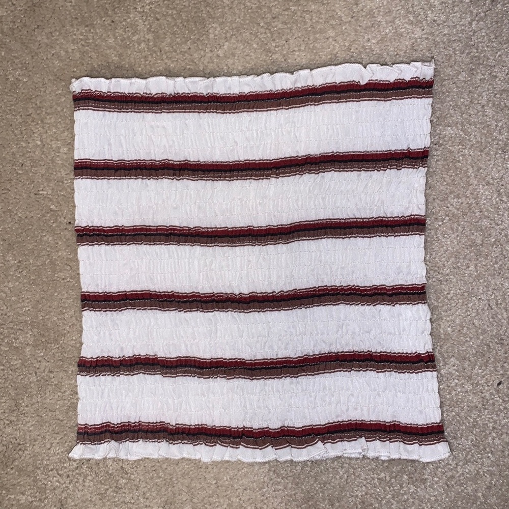 Zaful striped smocked tube top